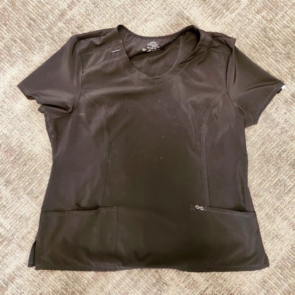 Cherokee Infinity Gray Scrub Top 2XL